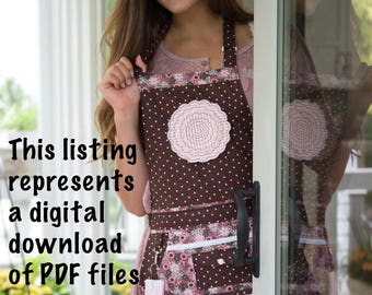 Apron Pattern PDF - Women's Full and Half - Apron Pattern - Vendor Apron - Apron Sewing Pattern - Sewing Pattern - PDF Pattern - MollyMade