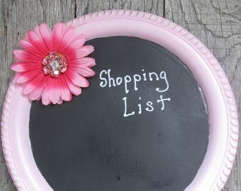 Painted Silver Plate Tray, Chalkboard Tray, Chalkboard Sign Message Board