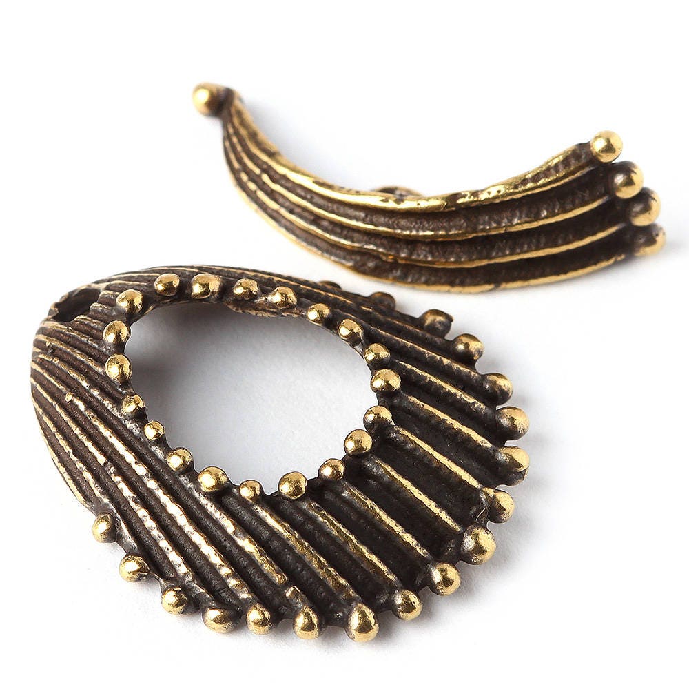 Brass Toggle Clasp Handmade Toggle Shell Clasp Handmade