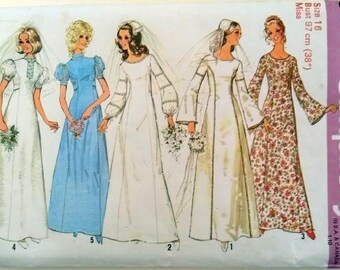 UNCUT Simplicity #9935 Simple Elegant Wedding Bridal Bridesmaid Dress Gown Sewing Pattern Size Bust 38" UK 16