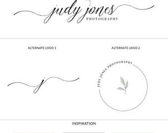 ON SALE Premade Logo. Branding Kit. Photography Logo. Modern Calligraphy Logo. Logo Set. Stamp. Watermark Logo. Signature Logo - s122