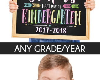 First Day of School Sign, Printable Back To School Sign, First Day of School Chalkboard Sign, Kindergarten Sign, Chalkboard Sign, First Day,