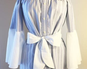 up-cycled mans dress shirt dress