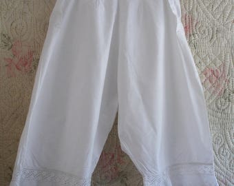 Original Victorian bloomers, lace trimmed, Waist 27"