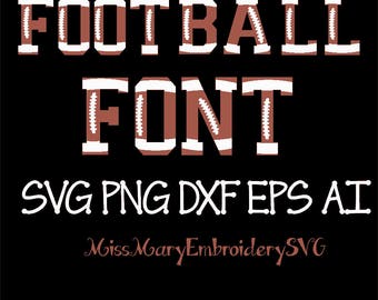 SVG Football Font & Numbers for Cutting Machines