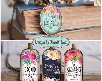 SALE!!! 50% off! 48 styles- Scripture Pendant - scripture jewelry - bible verse necklace - bible verse jewelry - bible verse pendant