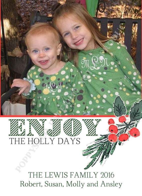 Photo Christmas Card Photo Holiday Card Personalized