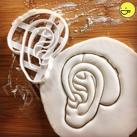 Hearing Aid cookie cutter biscuit cutter Outer Human Ear