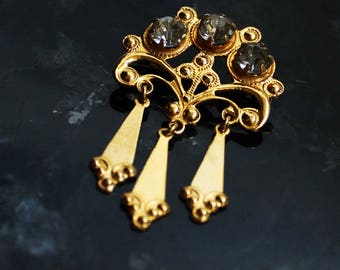 Gift|for|wife gift birthday gift|for|girlfriend gift|for|her Gold jewelry Gold brooch Vintage jewelry Statement jewelry anniversary gifts 50