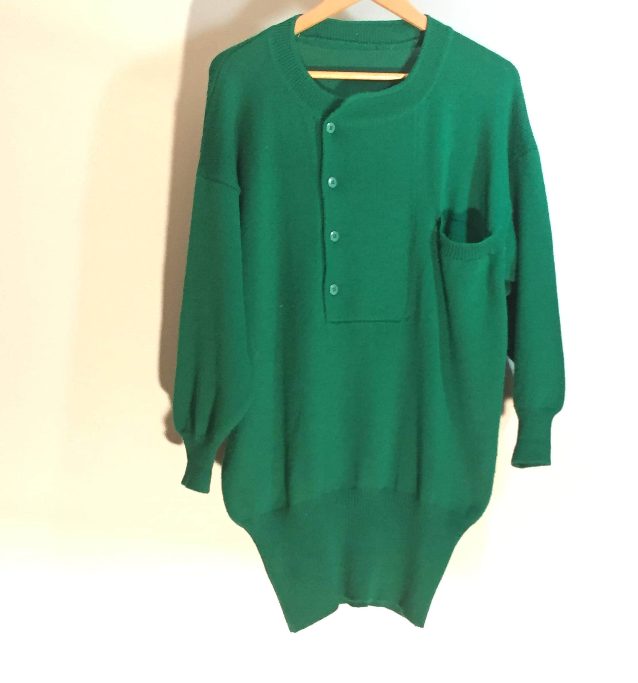 Oversized green sweater / Green sweater dress