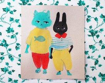 Cat & Rabbit