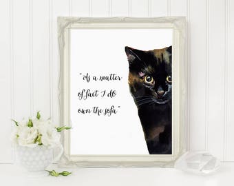 Siamese nosy cat Digital Download Art printable dark emerald