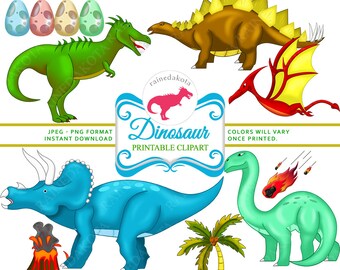 Dinosaur Clipart, Dinosaur PNG, Digital Dinosaur Party Decorations, Dinosaur Pictures, Dinosaur Clip art, Dinosaur Download INSTANT DOWNLOAD