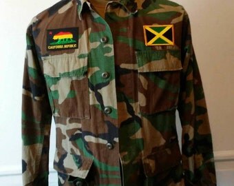 rasta army jacket