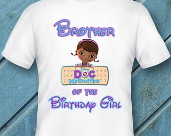 Doc McStuffins Birthday Party T-shirt transfers DIY Printable - Brother of the Birthday Girl T-shirt - Doc McStuffins iron on - Instant