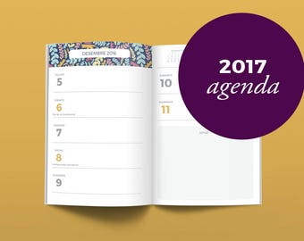 Catalan daily planner 2017 - schedule 2017 - Catalan printable planner - 2017 catalan schedule - Printable daily planner 2017 - Agenda