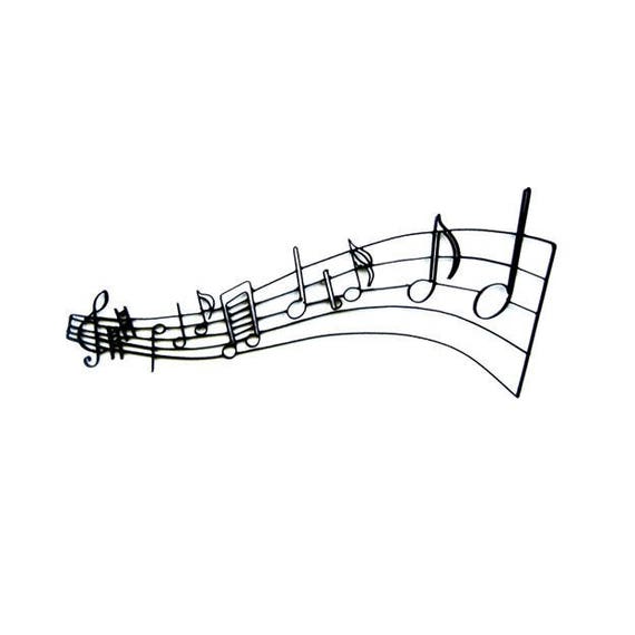 Music Notes Iron Decorative Metal Wall Art Sculpture Wrought