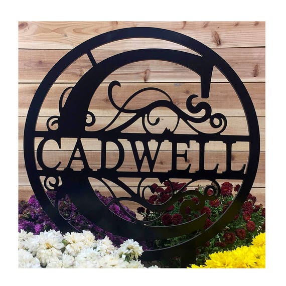 Personalized Aluminum Garden Sign with family last name