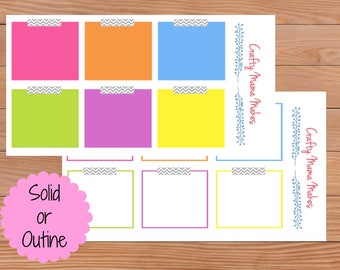 Sticky Note Stickers - Post it notes - Happy Planner - Erin Condren - Diary - Filo Fax - Sticker