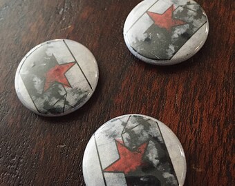 Bucky Barnes // Winter Soldier // Captain America // pin // marvel button // the winter soldier star