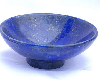 Lapis lazuli gemstone bowl