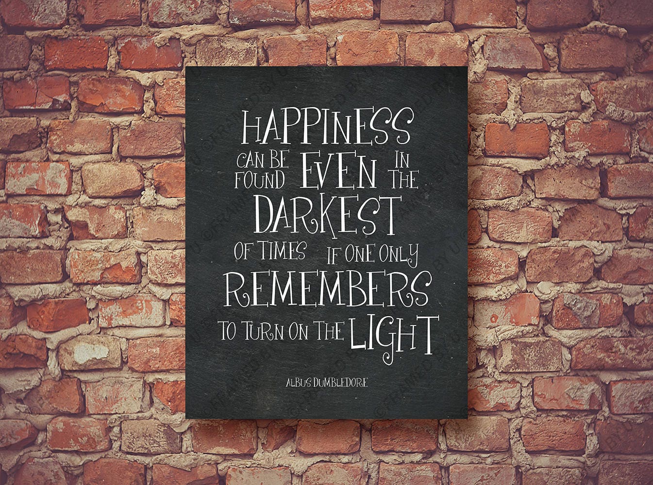 harry potter movie poster albus dumbledore quote print