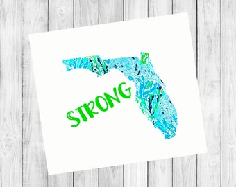 Florida Strong, Relief for Florida, Florida Decal, 100% of Profits will go to aid Florida hurricane victims , Cup Decal, Window Decal