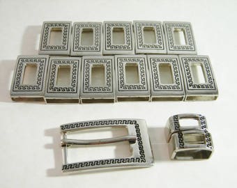 Silver Belt Buckle With Loops