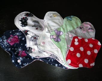 Sampling set mama cloth pads, one of each exept postpartum