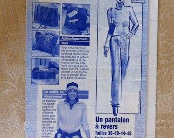 pants pattern has reverse size 36,40,44,48 women