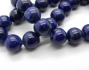 15 beads 12 mm with Lapiz lazuli Blue 12mm