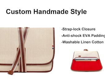 13" Macbook Sleeve Macbook Case Laptop Case Laptop Sleeve Waterproof Case Protector for Pro 13" Retina Genuine Leather Edge Strap Bag Style