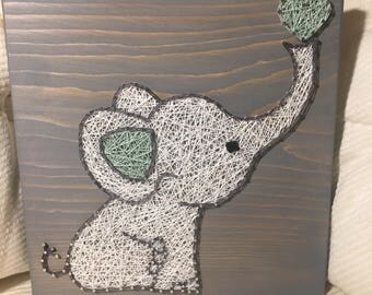 Elephant string art | Etsy