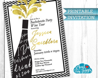 Wine Tour Bachelorette Party Invitations 9