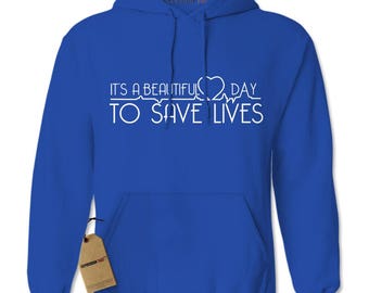 grey's anatomy sweatshirt it's a beautiful day to save lives