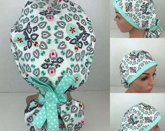 Ponytail Scrub Hat Scrub Hats for Women Nurse Cap, Scrub Cap, Chemo Cap