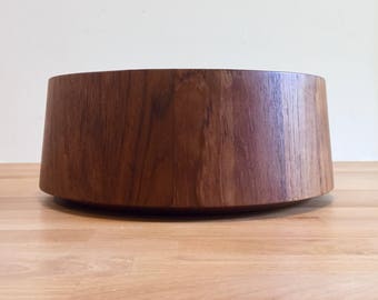 Early Dansk Designs Staved Teak Salad Bowl | Large 11.5 inch Jens Quistgaard IHQ 1960s | Danish Modern Mid Century Modern Made In Denmark