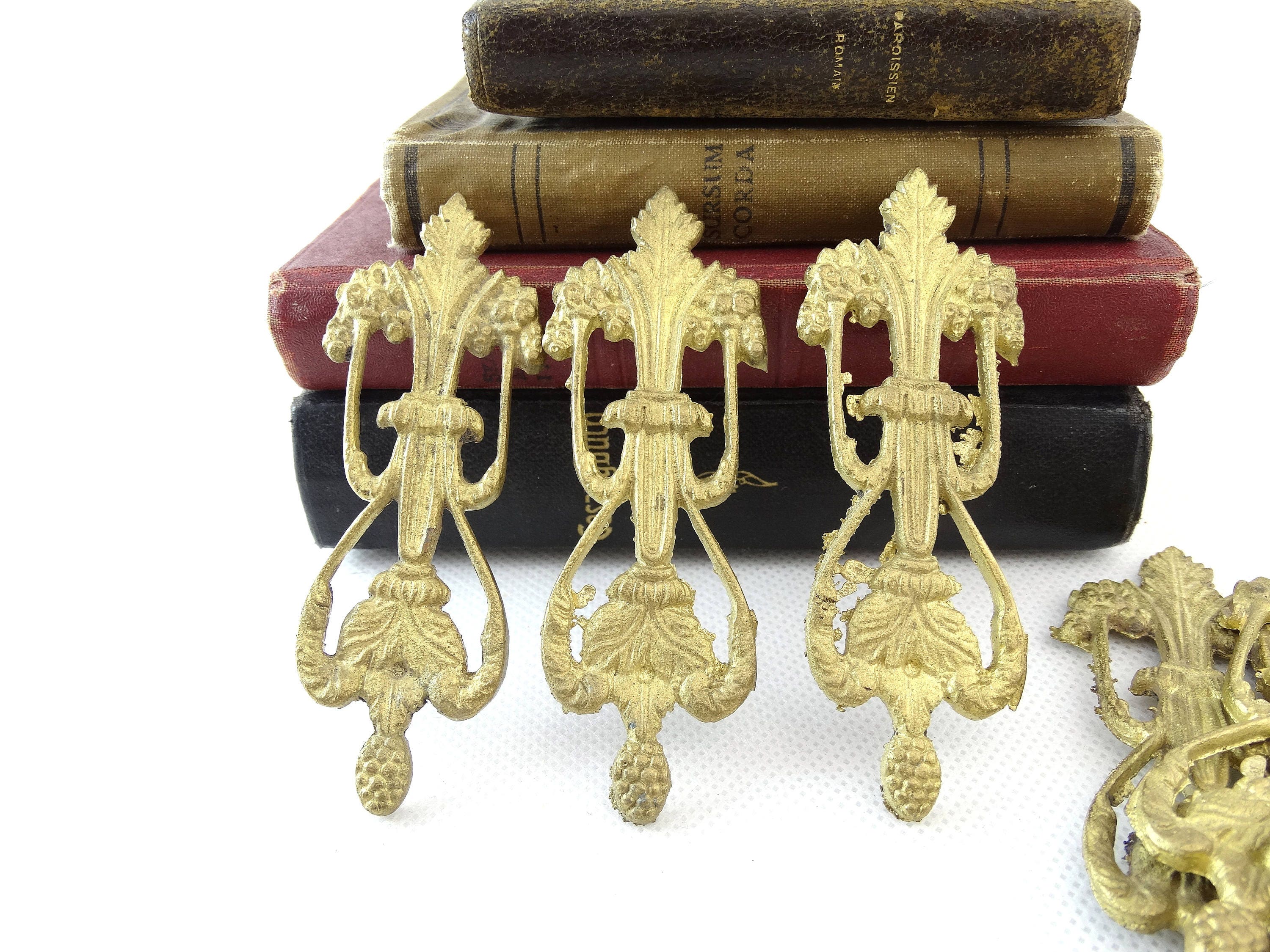 Vintage Brass Ornament Brass Furniture Appliques Brass Hardware