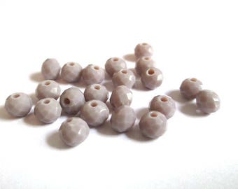 10 purple 6x5mm faceted rondelle Crystal beads