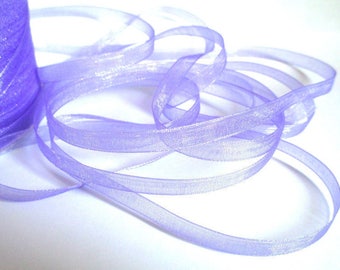 10 m 6mm purple organza Ribbon