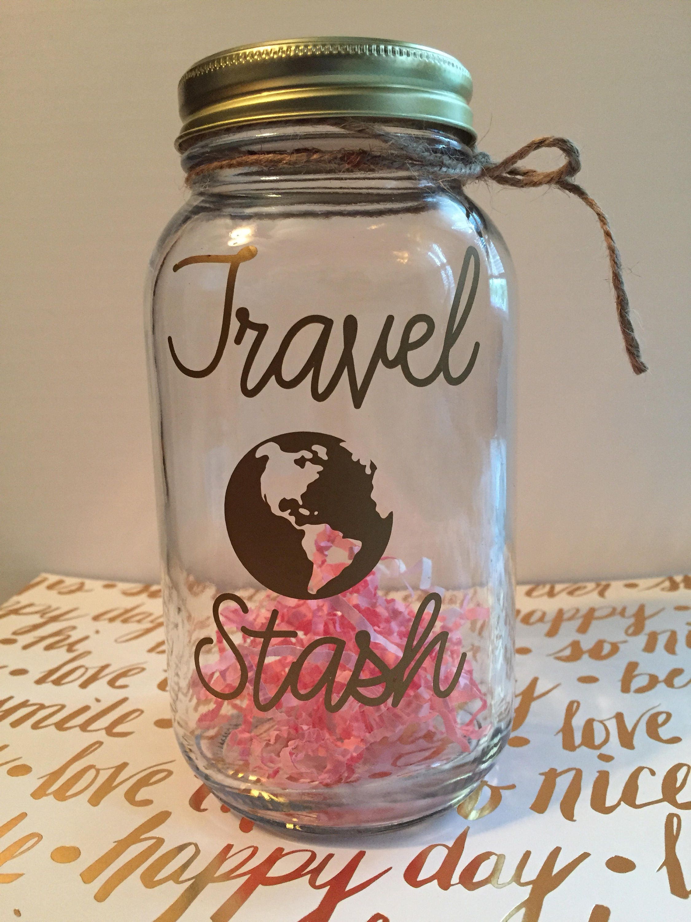 Vacation fund jar Memory Jar Money Jar Treasure Jar