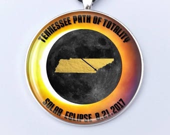 Tennessee Path of Totality Total Solar Eclipse 2017 Ornament - 2" Nashville Total Solar Eclipse- Car Rear View Mirror Ornament
