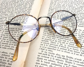 Vintage Eyeglasses. John Lennon. Lunettes Vintage. Round Glasses. Circle Glasses. Brown Eyeglasses. Tortoise Glasses. Hipster Fashion. Gift