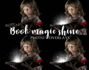 20 Book magic shine photo overlays, Christmas overlays, fairy overlay, light overlay, png overlay