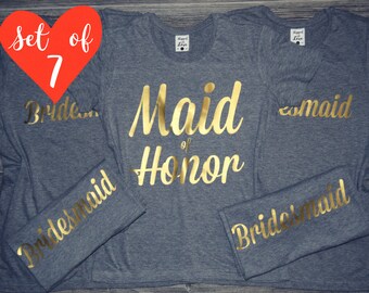 Bride Tribe T-Shirts | Bride's Tribe Shirts | Brides Crew T-Shirts | 7 Bridesmaid Shirts | 7 Bachelorette Shirt | Bridesmaid Shirts Set of 7