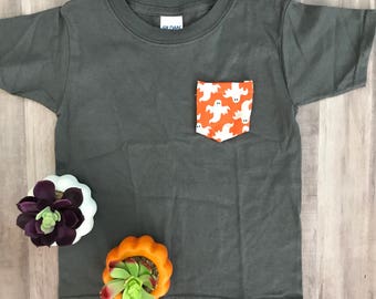 halloween pocket tee