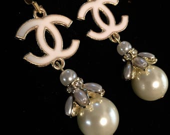 Pearl Earrings ,Statement Earrings, Classy White Earrings