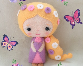 RAPUNZEL - Felt Doll - Gingermelon Doll