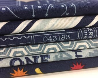 Game Day 1/2 Yard Fabric Bundle - Riley Blake Designs - 6 pieces