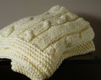 Mix Cable Knit Blanket main image 1